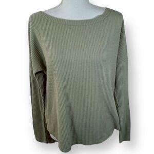 AEROPOSTALE SEAFOAM GREEN WAFFLE KNIT PULLOVER SZ.S EUC